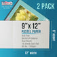 9 x 12" Pastel Paper Pad: 2 Pack (32 Sheet Total), 80lb (180gsm), 4 Neutral Toned Colors, Textured Hard or Soft Oil Pastel Paper, Drawing Sketchbook Pad, Mixed Media
