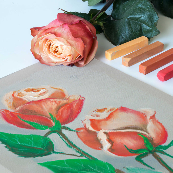 9" x 12" Pastel Paper Pad: 2 Pack (32 Sheet Total), 80lb (180gsm), 4 Neutral Toned Colors, Textured Hard or Soft Oil Pastel Paper, Drawing Sketchbook Pad, Mixed Media