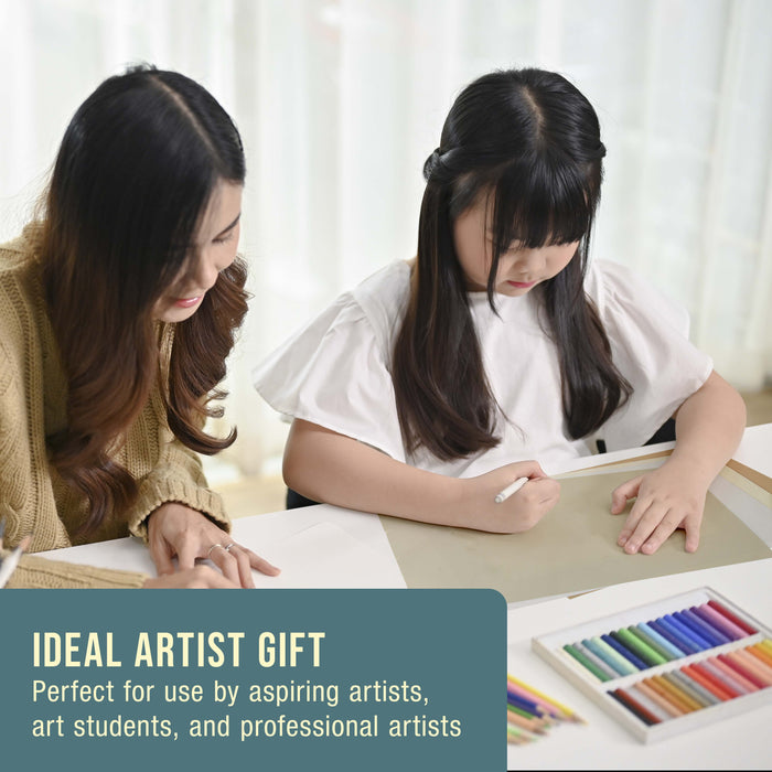 8.5 x 8.5" Pastel Paper Pad: 2 Pack (32 Sheet Total), 80lb (180gsm), 4 Neutral Toned Colors, Textured Hard or Soft Oil Pastel Paper, Drawing Sketchbook Pad, Mixed Media
