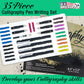 35-Piece Calligraphy Pen Set - 4 Pens, 5 Nibs, 22 Inks, Includes Calligraphy Pens for Writing, Beginners Handbook & Practice Paper Pad
