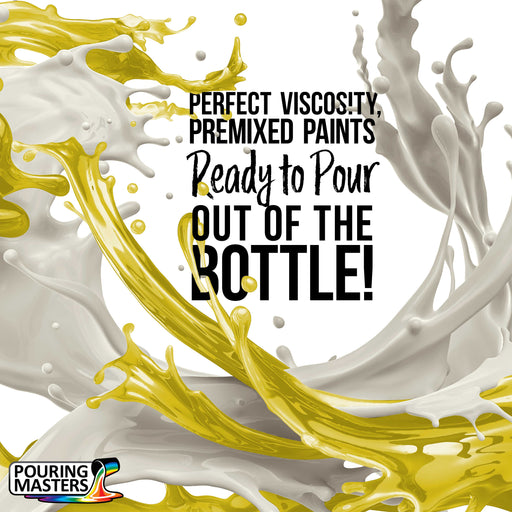 Lemon Yellow Acrylic Ready to Pour Pouring Paint Premium 64-Ounce Pre-Mixed Water-Based - for Canvas, Wood, Paper, Crafts, Tile, Rocks and More