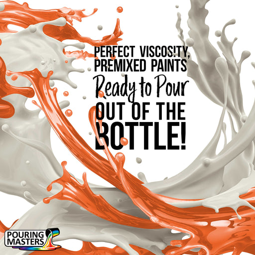 Pouring Masters Citrus Orange Ready to Pour Acrylic Pouring Paint - Premium 32-Ounce Pre-Mixed Fluid Acrylic Paint - Fluid Art Supplies for Canvas, Wood, Paper, Tile & Rocks