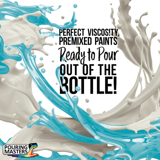 Sky Blue Acrylic Ready to Pour Pouring Paint Premium 8-Ounce Pre-Mixed Water-Based - for Canvas, Wood, Paper, Crafts, Tile, Rocks and More