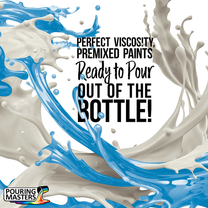 Pouring Masters Cerulean Blue Ready to Pour Acrylic Pouring Paint - Premium 64-Ounce Pre-Mixed Fluid Acrylic Paint - Fluid Art Supplies for Canvas, Wood, Paper, Tile & Rocks