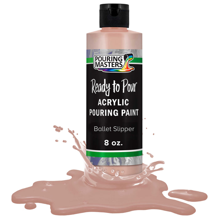 Ballet Slipper Acrylic Ready to Pour Pouring Paint Premium 8-Ounce Pre-Mixed Water-Based - for Canvas, Wood, Paper, Crafts, Tile, Rocks and More