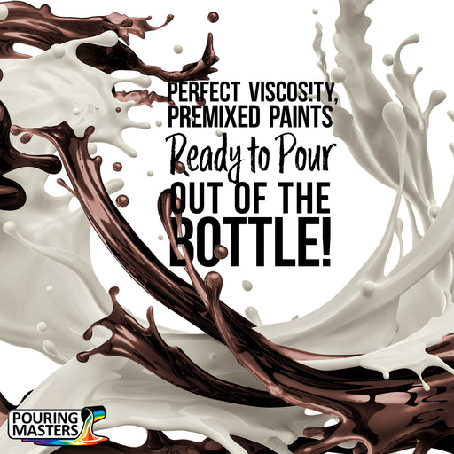 Chocolate Brown Acrylic Ready to Pour Pouring Paint Premium 64-Ounce Pre-Mixed Water-Based - for Canvas, Wood, Paper, Crafts, Tile, Rocks and More