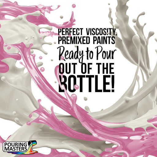 Bubble Gum Pink Acrylic Ready to Pour Pouring Paint Premium 64-Ounce Pre-Mixed Water-Based - for Canvas, Wood, Paper, Crafts, Tile, Rocks and More