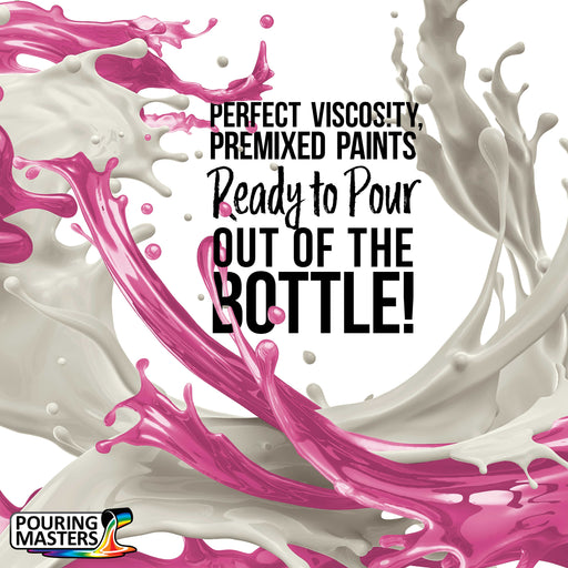 Wild Rose Magenta Acrylic Ready to Pour Pouring Paint Premium 8-Ounce Pre-Mixed Water-Based - for Canvas, Wood, Paper, Crafts, Tile, Rocks and More