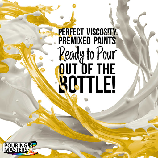 Pouring Masters Sunflower Yellow Ready to Pour Acrylic Pouring Paint - Premium 64-Ounce Pre-Mixed Fluid Acrylic Paint - Fluid Art Supplies for Canvas, Wood, Paper, Tile & Rocks