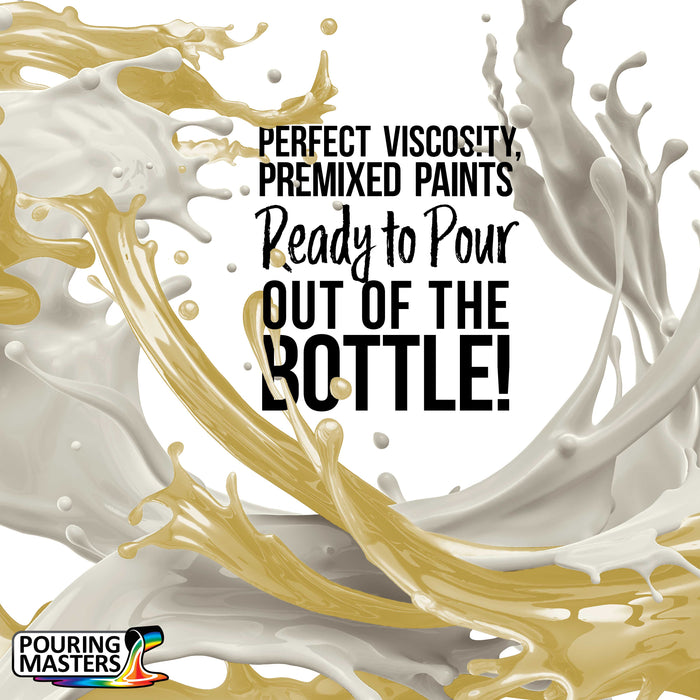 Pouring Masters Buttercream Yellow Ready to Pour Acrylic Pouring Paint - Premium 32-Ounce Pre-Mixed Fluid Acrylic Paint - Fluid Art Supplies for Canvas, Wood, Paper, Tile & Rocks