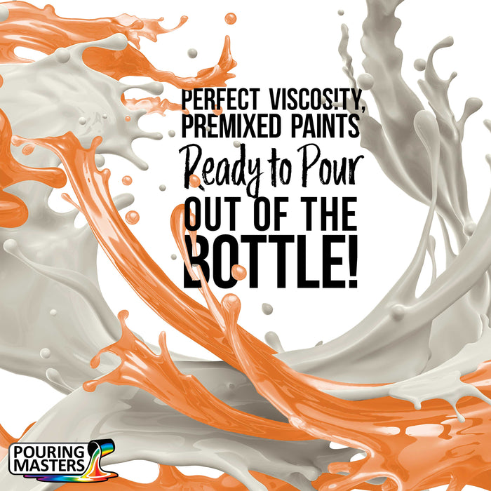 Mango Acrylic Ready to Pour Pouring Paint Premium 8-Ounce Pre-Mixed Water-Based - for Canvas, Wood, Paper, Crafts, Tile, Rocks and More