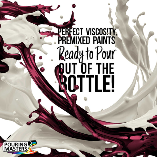 Pouring Masters Romance Novel Red Ready to Pour Acrylic Pouring Paint - Premium 8-Ounce Pre-Mixed Fluid Acrylic Paint - Fluid Art Supplies for Canvas, Wood, Paper, Tile & Rocks