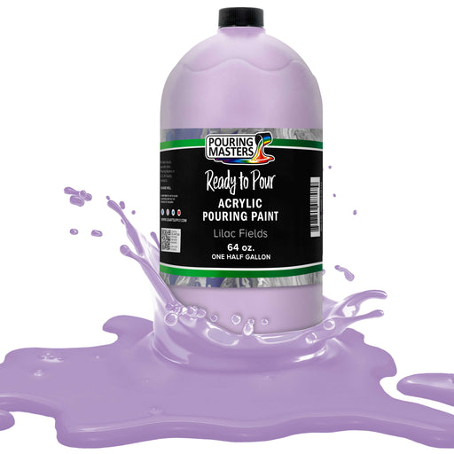 Lilac Fields Acrylic Ready to Pour Pouring Paint Premium 64-Ounce Pre-Mixed Water-Based - for Canvas, Wood, Paper, Crafts, Tile, Rocks and More