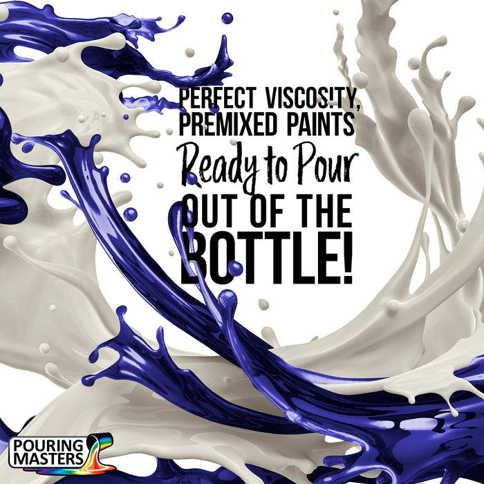 Ultramarine Blue Acrylic Ready to Pour Pouring Paint Premium 8-Ounce Pre-Mixed Water-Based - for Canvas, Wood, Paper, Crafts, Tile, Rocks and More