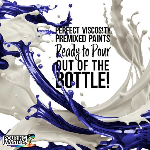 Ultramarine Blue Acrylic Ready to Pour Pouring Paint Premium 64-Ounce Pre-Mixed Water-Based - for Canvas, Wood, Paper, Crafts, Tile, Rocks and More