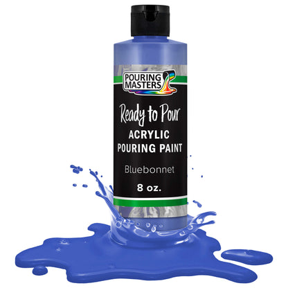 Pouring Masters Bluebonnet Ready to Pour Acrylic Pouring Paint - Premium 8-Ounce Pre-Mixed Fluid Acrylic Paint - Fluid Art Supplies for Canvas, Wood, Paper, Tile & Rocks