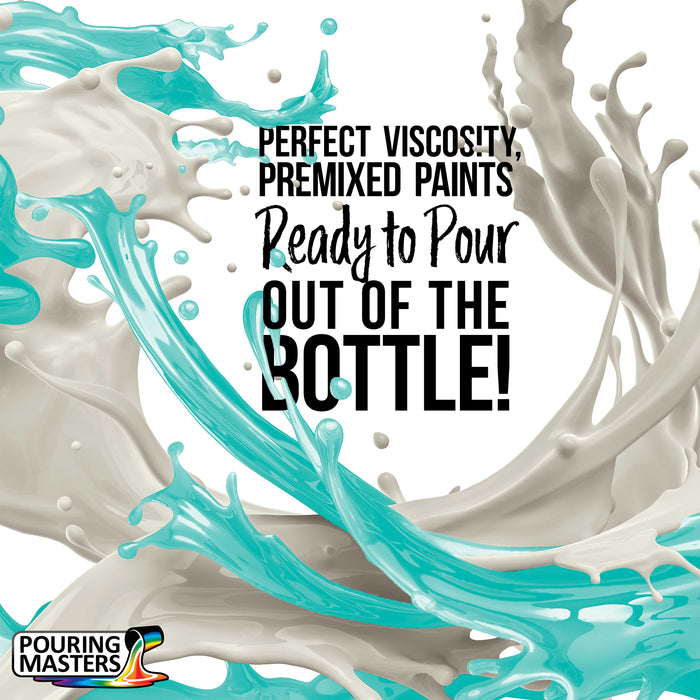 Tropical Turquoise Acrylic Ready to Pour Pouring Paint Premium 8-Ounce Pre-Mixed Water-Based - for Canvas, Wood, Paper, Crafts, Tile, Rocks and More