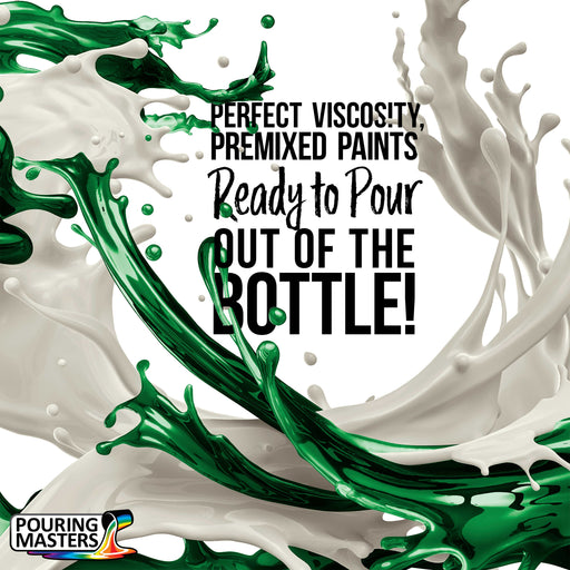 Forest Green Acrylic Ready to Pour Pouring Paint Premium 8-Ounce Pre-Mixed Water-Based - for Canvas, Wood, Paper, Crafts, Tile, Rocks and More