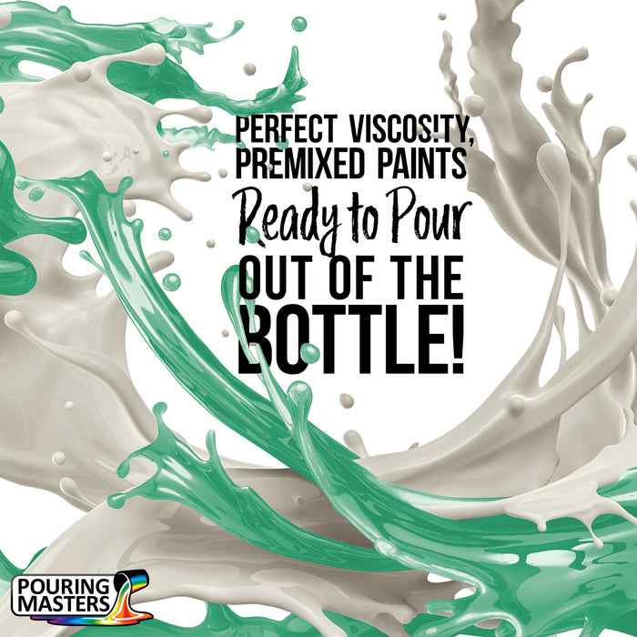 Pouring Masters Seaglass Green Ready to Pour Acrylic Pouring Paint - Premium 64-Ounce Pre-Mixed Fluid Acrylic Paint - Fluid Art Supplies for Canvas, Wood, Paper, Tile & Rocks