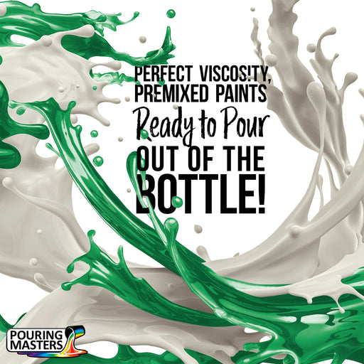 Shamrock Green Acrylic Ready to Pour Pouring Paint Premium 32-Ounce Pre-Mixed Water-Based - for Canvas, Wood, Paper, Crafts, Tile, Rocks and More
