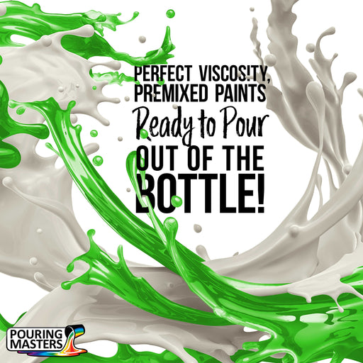 Pouring Masters Neon Green with Envy Ready to Pour Acrylic Pouring Paint - Premium 32-Ounce Pre-Mixed Fluid Acrylic Paint - Fluid Art Supplies for Canvas, Wood, Paper, Tile & Rocks