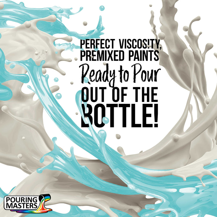 Baby Blue Acrylic Ready to Pour Pouring Paint Premium 64-Ounce Pre-Mixed Water-Based - for Canvas, Wood, Paper, Crafts, Tile, Rocks and More