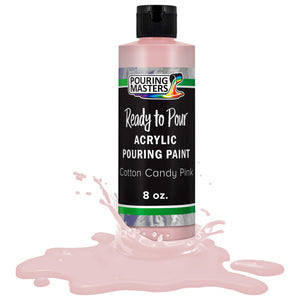 Pouring Masters Cotton Candy Pink Ready to Pour Acrylic Pouring Paint - Premium 8-Ounce Pre-Mixed Fluid Acrylic Paint - Fluid Art Supplies for Canvas, Wood, Paper, Tile & Rocks