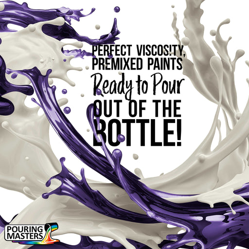 Royal Purple Acrylic Ready to Pour Pouring Paint Premium 8-Ounce Pre-Mixed Water-Based - for Canvas, Wood, Paper, Crafts, Tile, Rocks and More