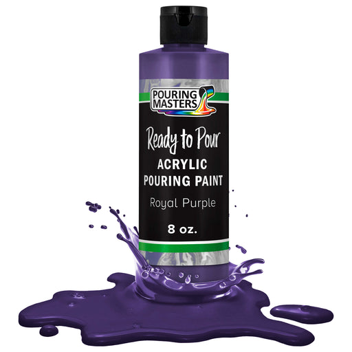 Royal Purple Acrylic Ready to Pour Pouring Paint Premium 8-Ounce Pre-Mixed Water-Based - for Canvas, Wood, Paper, Crafts, Tile, Rocks and More
