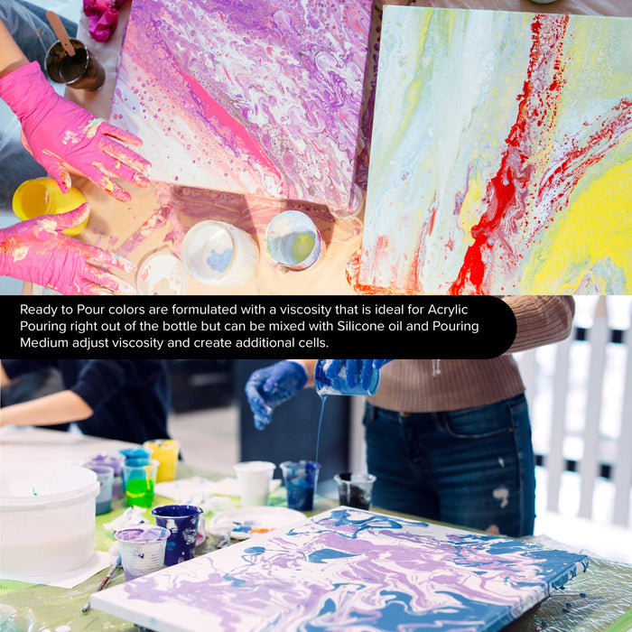 Pouring Masters Lilac Fields Ready to Pour Acrylic Pouring Paint - Premium 8-Ounce Pre-Mixed Fluid Acrylic Paint - Fluid Art Supplies for Canvas, Wood, Paper, Tile & Rocks