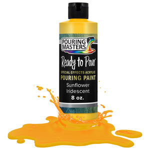 Pouring Masters Sunflower Iridescent Special Effects Acrylic Pouring Paint - Premium 8-Ounce Pre-Mixed Fluid Acrylic Paint - Fluid Art Supplies for Canvas, Wood, Paper, Tile & Rocks