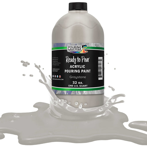 Graystone Acrylic Ready to Pour Pouring Paint Premium 32-Ounce Pre-Mixed Water-Based - for Canvas, Wood, Paper, Crafts, Tile, Rocks and More