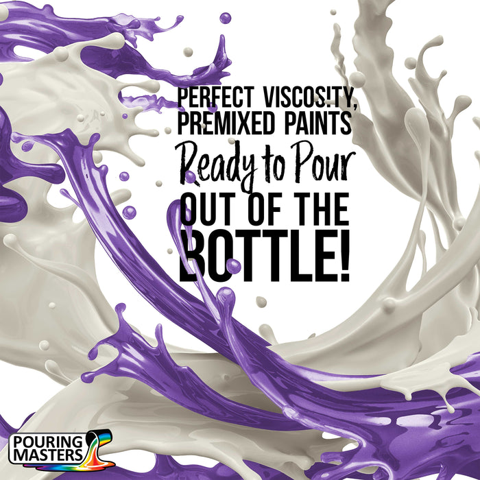 Plum Crazy Purple Metallic Pearl Acrylic Ready to Pour Pouring Paint Premium 64-Ounce Pre-Mixed Water-Based - Painting Canvas, Wood, Crafts, Tile