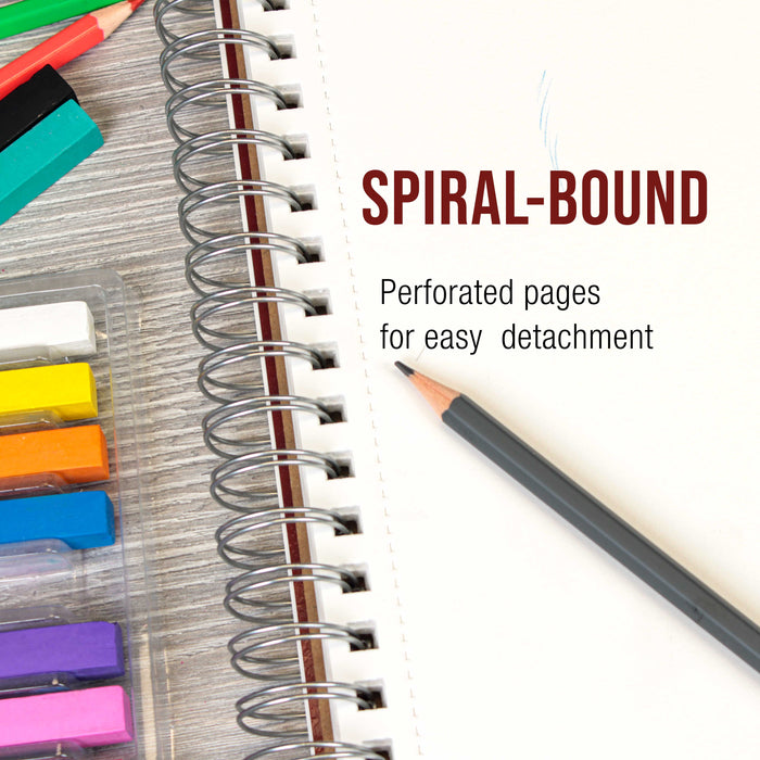 11"x14" Sketch Book Pad, 2 Pack (100 Sheets Each), 60lb (100gsm) Spiral Bound - Sketching, Drawing Pad, Acid-Free Paper - Sketch Pads For Adults, Students: Colored Pencils, Charcoal