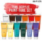 12 Color Set of Acrylic Oil Paint 75ml Tubes - High Opacity, Strong Tinting Strength, Oil Paints for Canvas Painting, Wood & Media