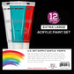 12 Color Set of Acrylic Oil Paint 75ml Tubes - High Opacity, Strong Tinting Strength, Oil Paints for Canvas Painting, Wood & Media