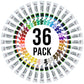 36 Color Professional Acrylic Paint Set in 12ml Tubes - Art Painting Supplies for Adults, Artists, Students, Beginners - Canvas Portrait Paintings