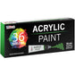 36 Color Professional Acrylic Paint Set in 12ml Tubes - Art Painting Supplies for Adults, Artists, Students, Beginners - Canvas Portrait Paintings