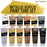 Professional 12 Color Set of Metallic Acrylic Paint, Large 75ml Tubes - Rich Vivid Pearl Colors for Artists, Students - Canvas, Paintings, Wood, Rocks