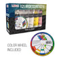 12-Color Iridescent Acrylic Paint Set Large 75ml Tubes - Luminescent, Chameleon, Color-Shifting Pearl Colors, Crafting Paints - Iridescent Paint Acrylics for Canvas, Wood, Rock, Paper