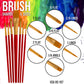 24 Color Permanent Acrylic Fabric Paint Set, 2oz, with 7 Brushes - Textile Paints for Clothes, Denim, Canvas, Upholstery & Furniture - Permanent Fabric Paints