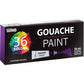 Professional 36-Color Gouache Paint Set in Large 18ml Tubes & Color Mixing Wheel - Gouache Paint Tubes for Artists, Students, Beginners