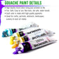 Professional 36-Color Gouache Paint Set in Large 18ml Tubes & Color Mixing Wheel - Gouache Paint Tubes for Artists, Students, Beginners