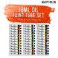 Professional Oil Paint Set - 36 Vibrant Colors in 18ml Tubes for Canvas, Wood & Art Surfaces - Oil Based Paint for Artists, Adults & Students