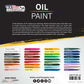 Professional Oil Paint Set - 36 Vibrant Colors in 18ml Tubes for Canvas, Wood & Art Surfaces - Oil Based Paint for Artists, Adults & Students
