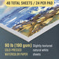9" x 12" Premium Heavyweight Watercolor Paper Pad, Pack of 2 (24 Sheets Each), 140lb (300gsm) - Spiral Bound, Cold Pressed, Acid-Free, Wet, Water Color Paper - For Artists, Students