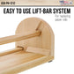 US Art Supply 12-Inch Wooden Tabletop Easel Paper Roll Holder and Dispenser - Craft Paper Roll Dispenser with Safe Tear Strip, Solid Wood Construction