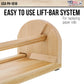 US Art Supply 18-Inch Wooden Tabletop Easel Paper Roll Holder and Dispenser - Craft Paper Roll Dispenser with Safe Tear Strip, Solid Wood Construction