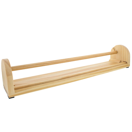 US Art Supply 18-Inch Wooden Tabletop Easel Paper Roll Holder and Dispenser - Craft Paper Roll Dispenser with Safe Tear Strip, Solid Wood Construction