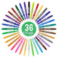 Jumbo Twistable Crayons Set of 36 Colors - Silky Gel Twistable Washable Crayons for Coloring Books, Arts & Crafts, Non Toxic Twist Up Easy Glide - Bright, Bendable, Blendable